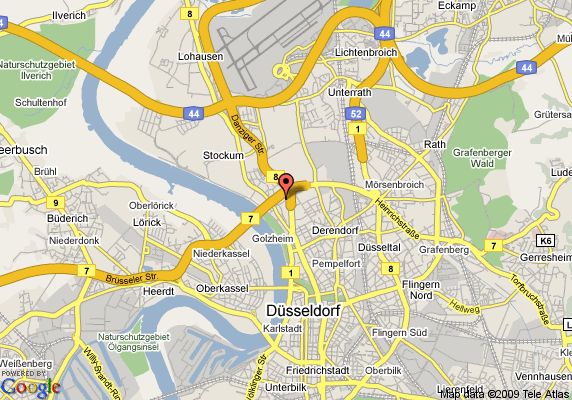 dusseldorf city centre carte